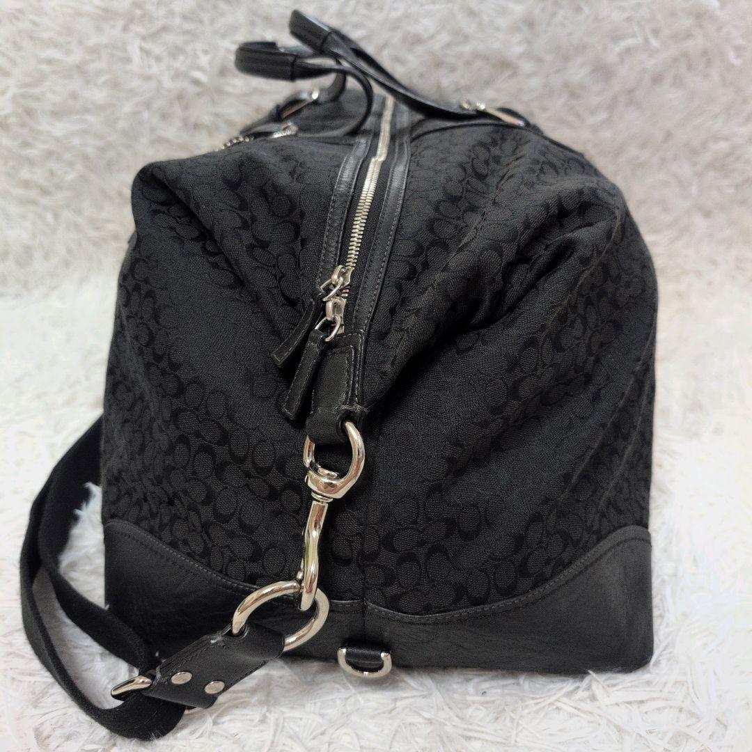 極美品 COACH コーチ シグネチャー 2WAY ボストンバッグ キャンバス
