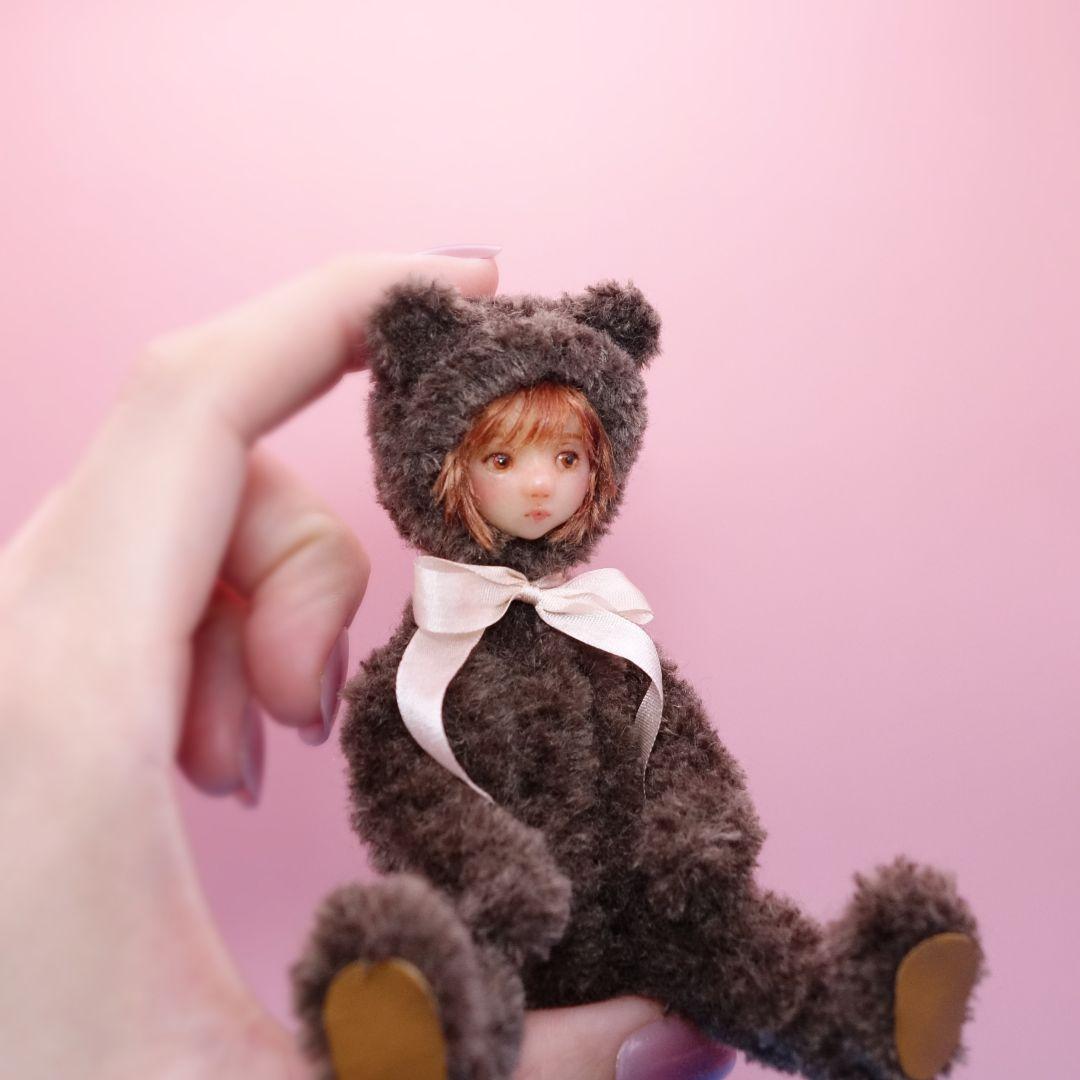 ✢くま着ぐるみドール✢ モールアート　アートドール 創作人形 サーニット