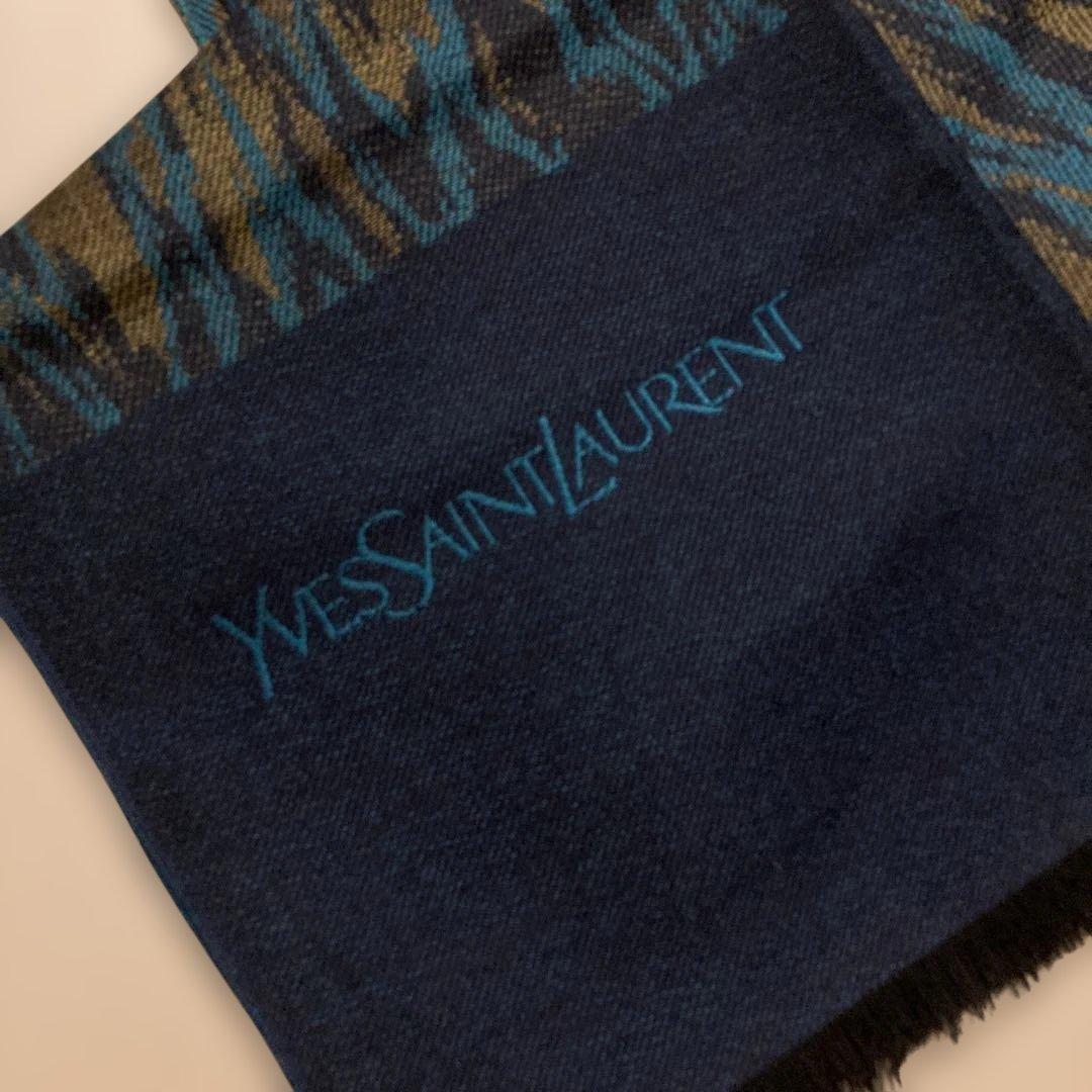 イブサンローラン　wool マフラー