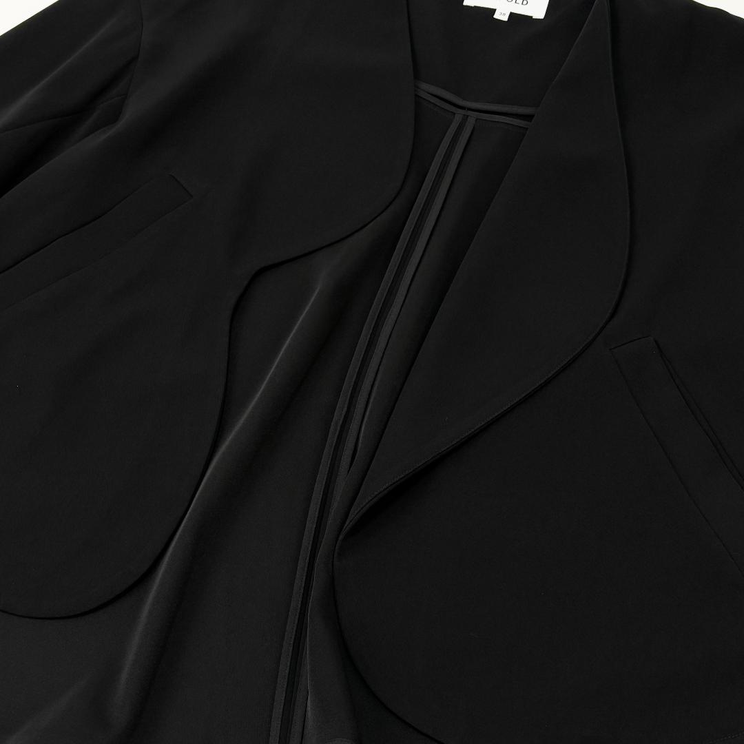 極美品 ENFOLD 24AW ASYMMETRY JACKET 38 ブラック