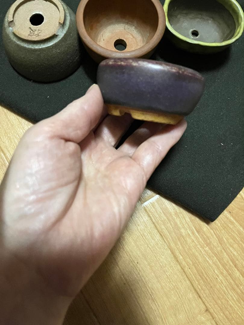 盆栽鉢　常滑焼き　耀山　服部他　ミミニ盆栽