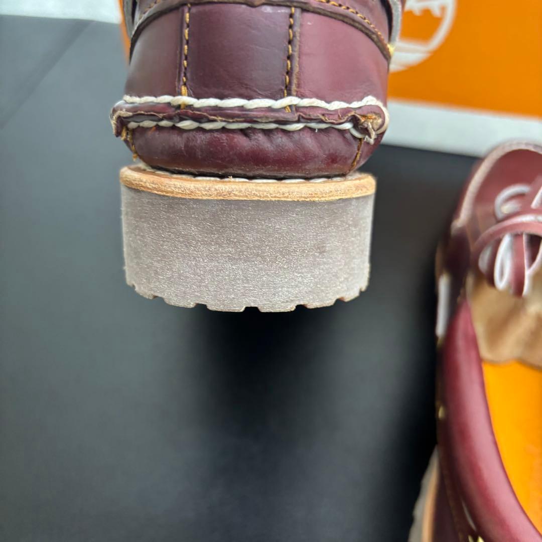定番 Timberland 3 eye モカシン レザーシューズ 26.5