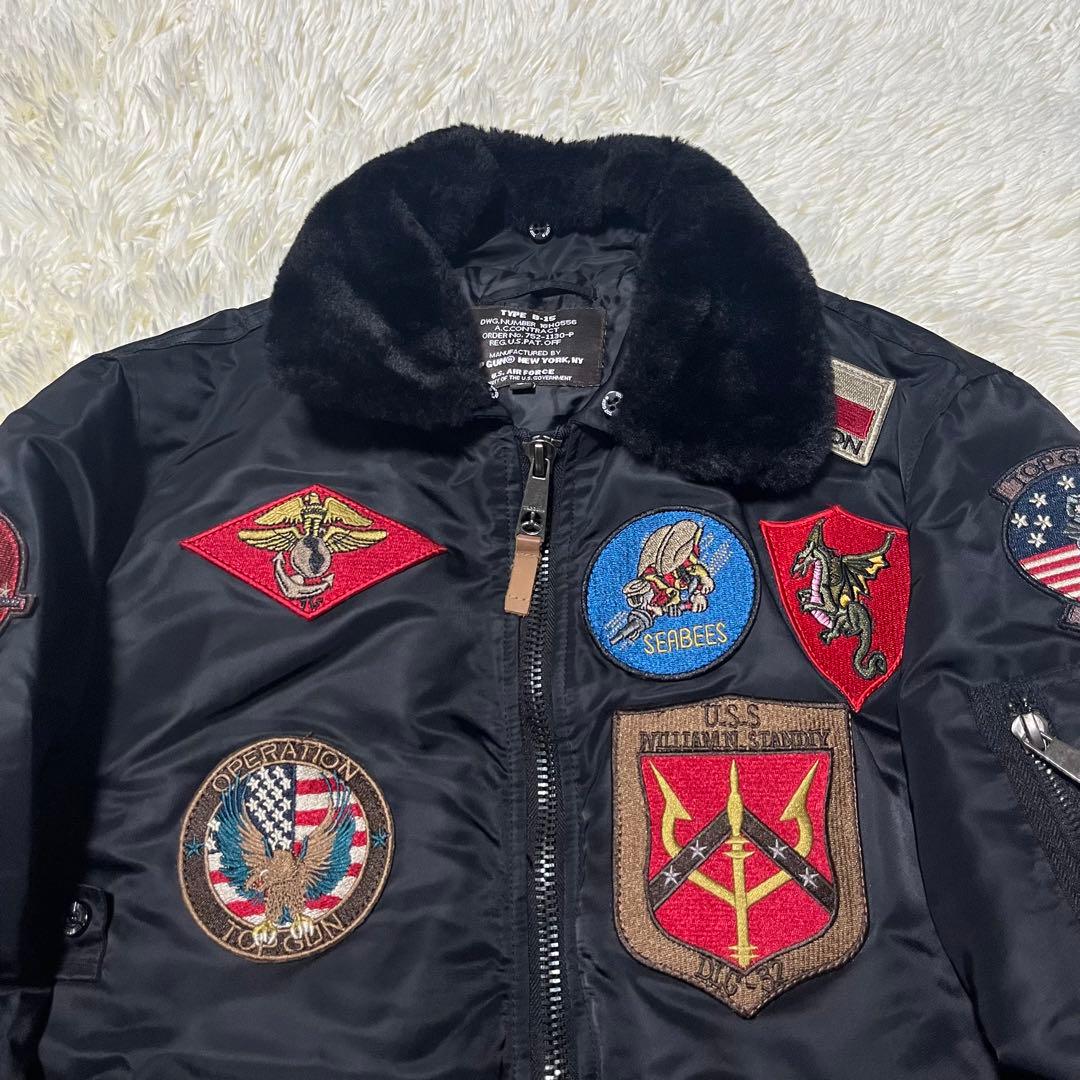 【美品】TOP GUN TYPE B-15 ミリタリージャケット S