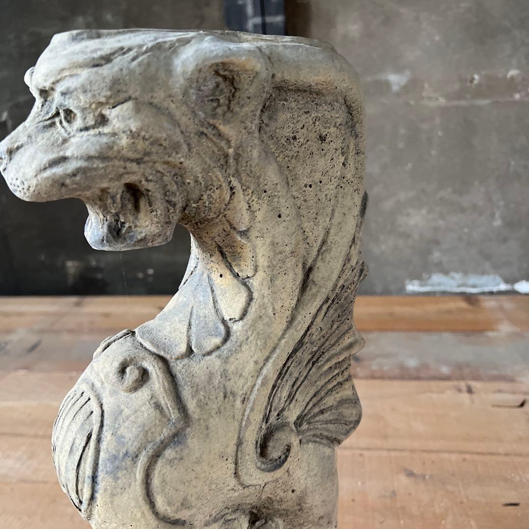 c*e様 実家整理　古い獅子の像　中国？