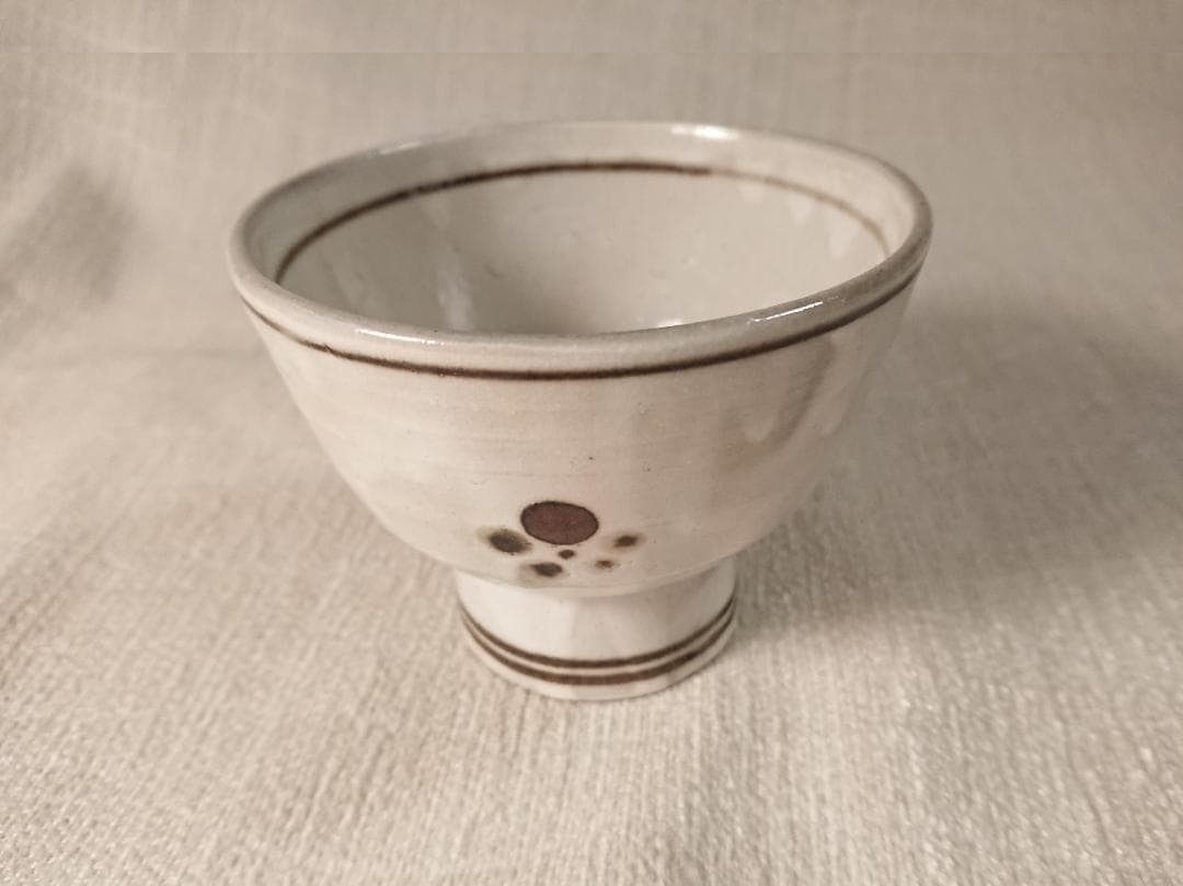 ◆ 水月窯 ◆　湯呑・粉引梅花紋　×10　＊新品未使用品　B