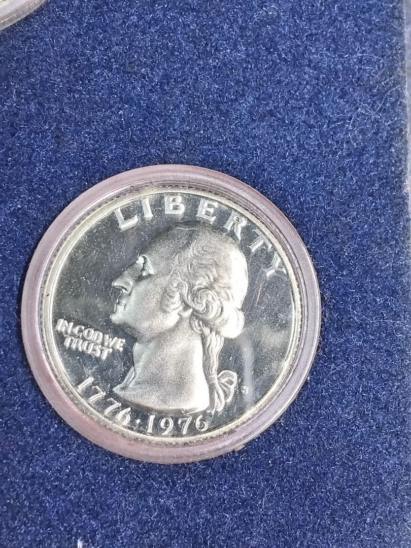 hab038 アメリカ 1776-1976年 建国200年 記念銀貨 3枚セット