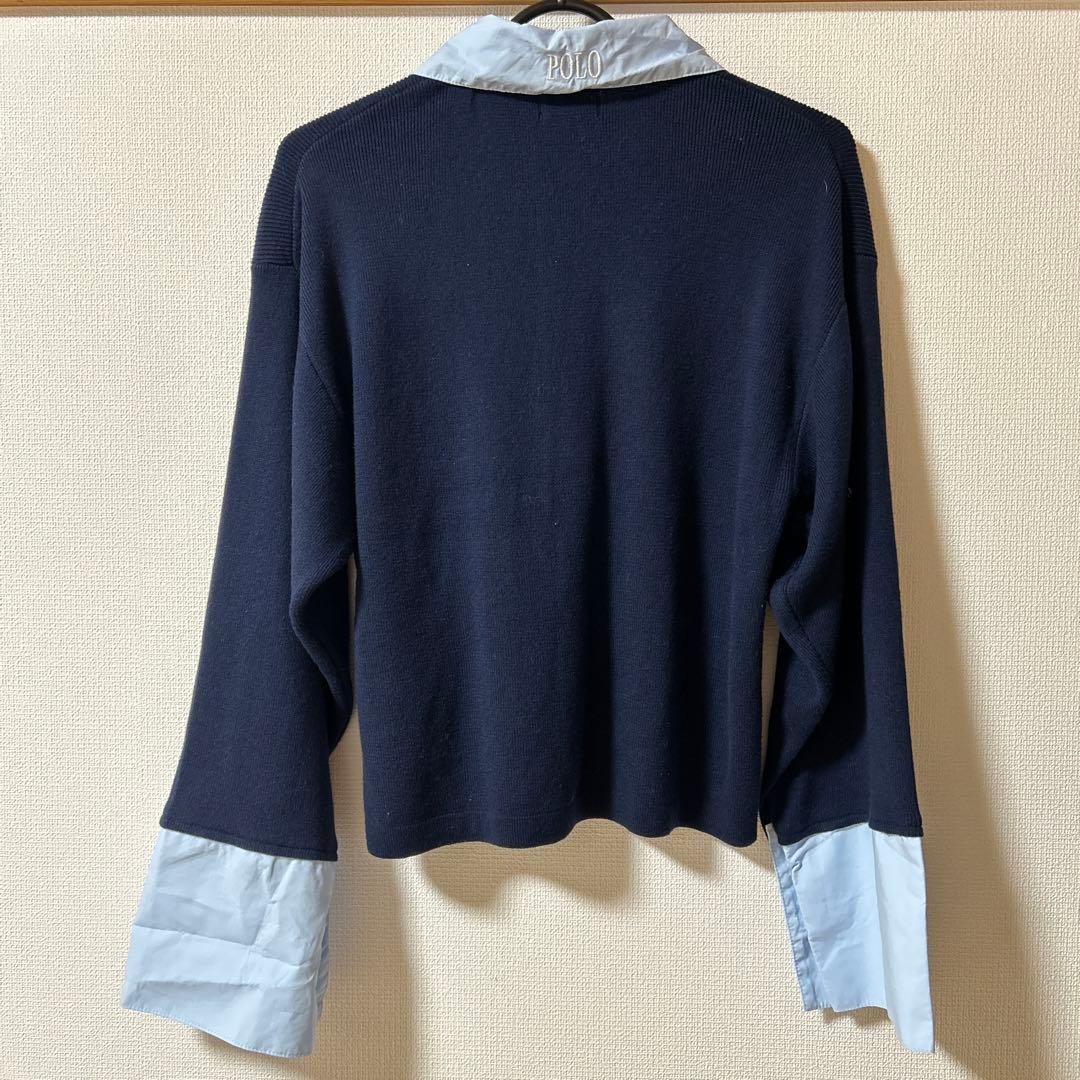 【POLO BCSコラボ】シャツカラーカフスニットプルオーバー