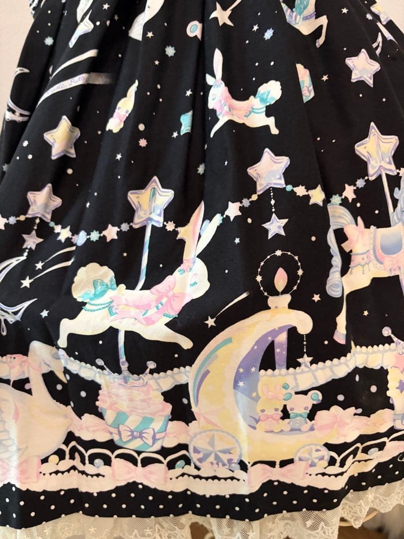 <美品>Angelic Pretty メリーゴーランドJSKとKCセット黒