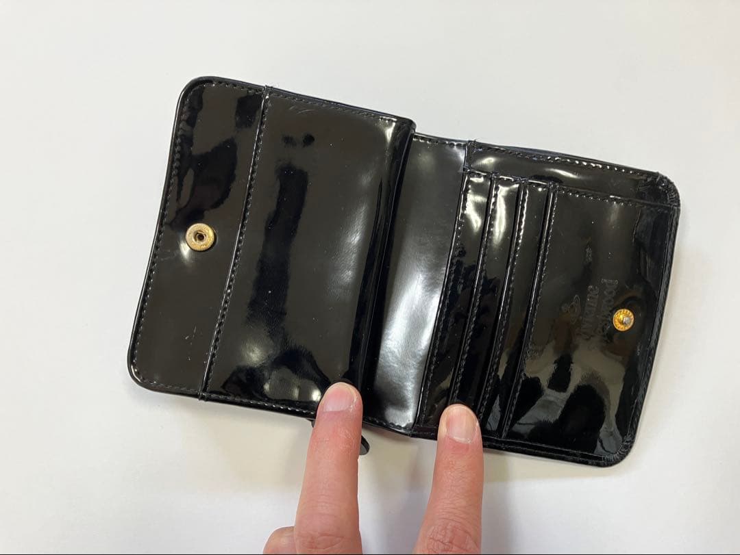 美品 ヴィヴィアンウエストウッド 三つ折り財布 赤 チェック