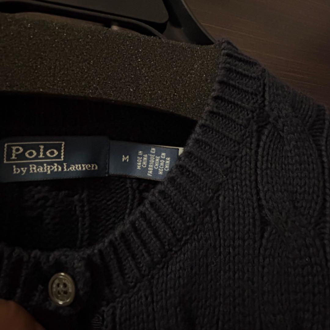 【正規品】Polo Ralph Lauren ネイビー カーディガン Mサイズ