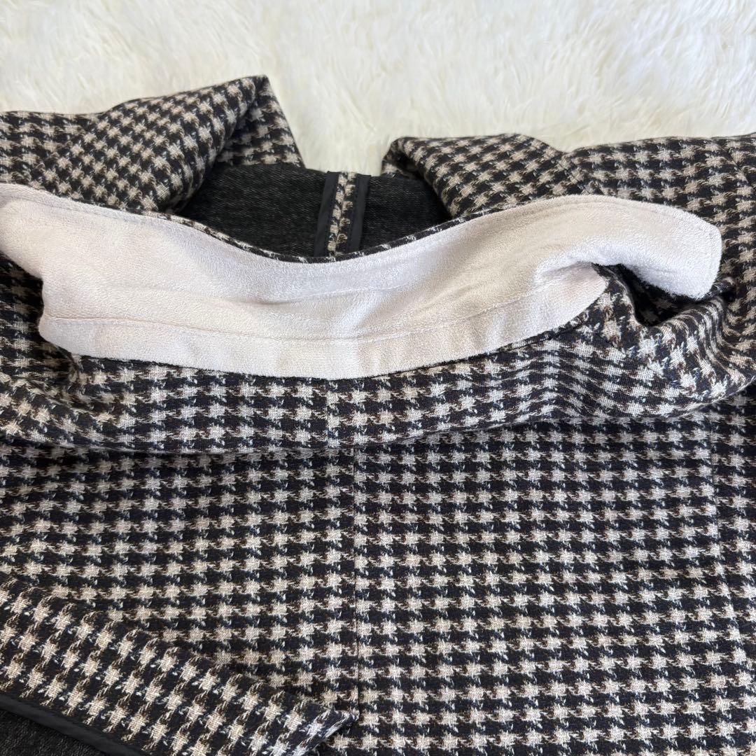 極美品】ZARA ストレッチ テーラードジャケット 千鳥格子 L相当 春コーデ