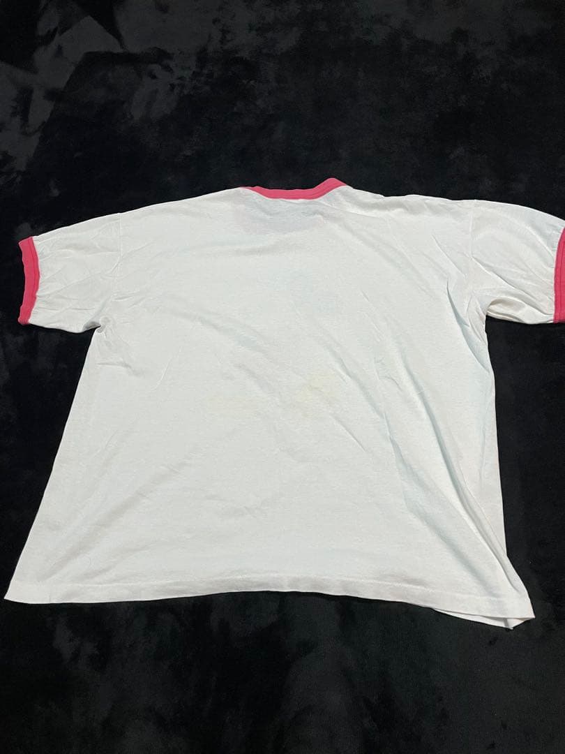 80s90s ビンテージ　ミッキーマウス リンガーTシャツ赤 ボロの美学