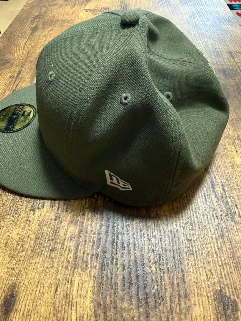 supreme New Era 59FIFTY オリーブキャップ 7 1/2