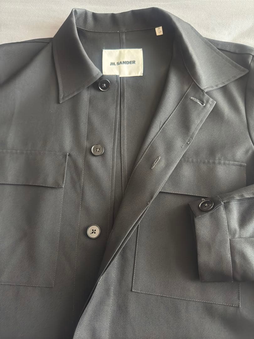 【美品】JIL SANDER WOOL GABARDINE SHIRT