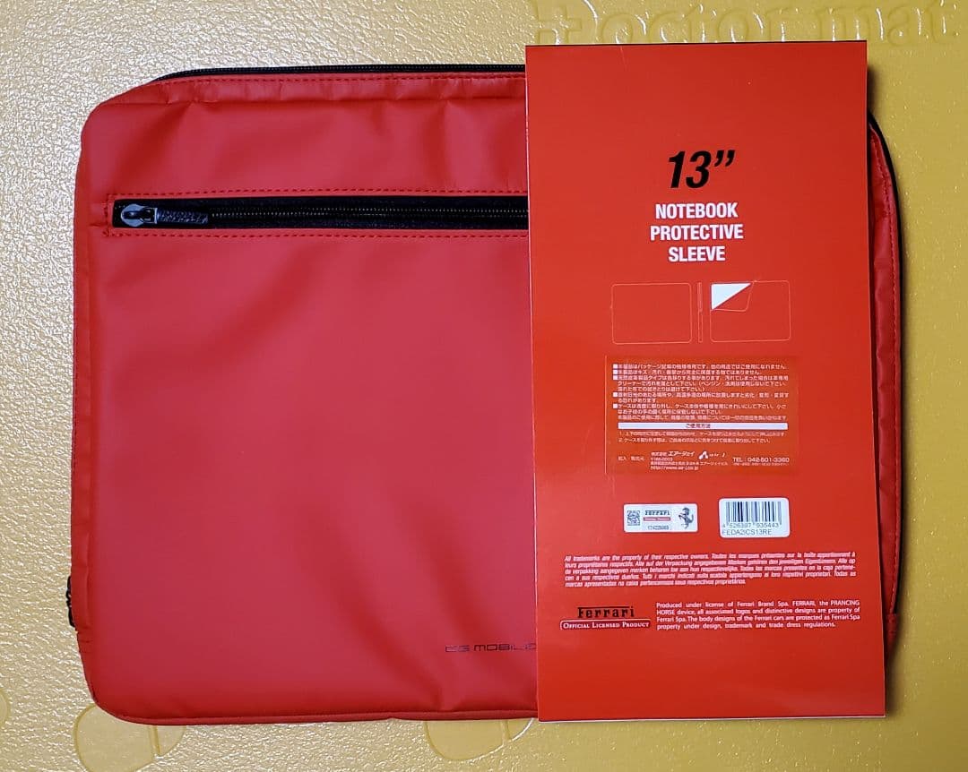 FERRARI フェラーリ フィオラノ コンピュータースリーブ 13\" RED