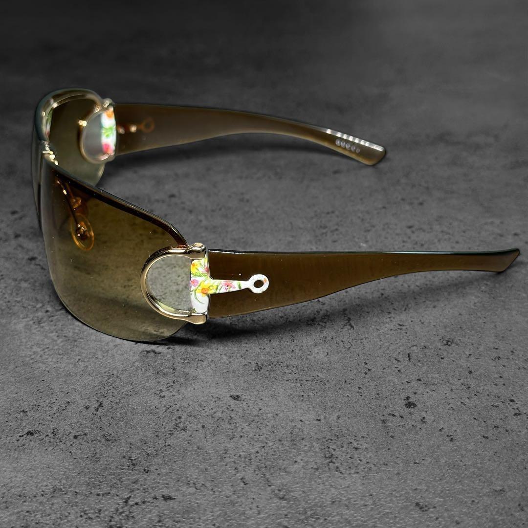 希少✨美品✨GUCCI リムレス 花柄 フラワー ホースビット サングラス