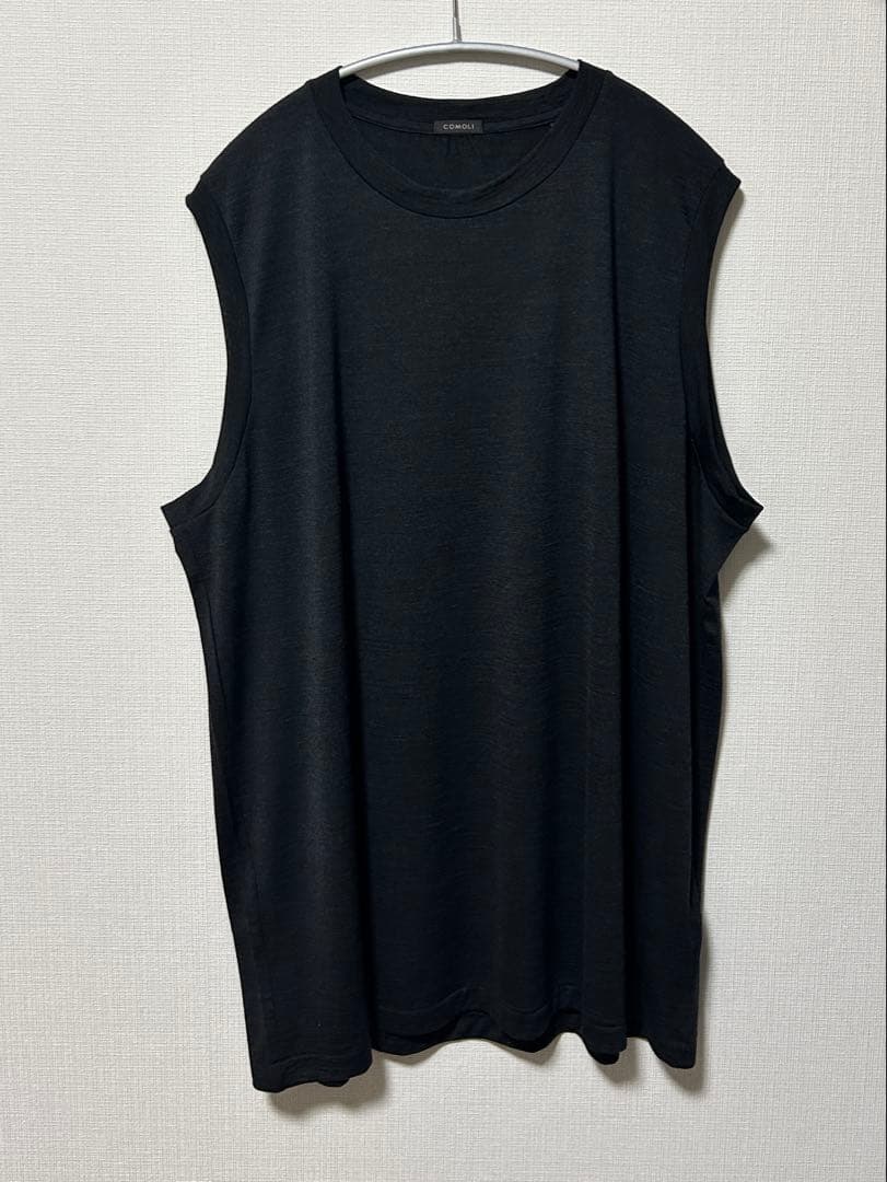 24SS COMOLI サマーウール ノースリーブ CHARCOAL