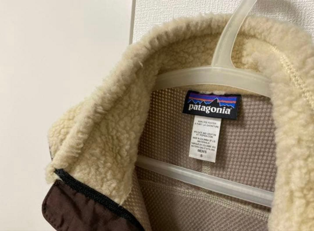美品　Patagonia パタゴニア レトロX ベスト クリームx濃茶xブルー再
