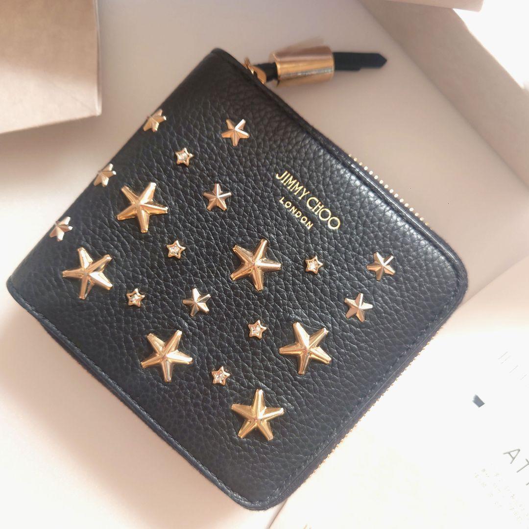 【未使用】ジミーチュウ 財布 二つ折り JIMMY CHOO スタッズ