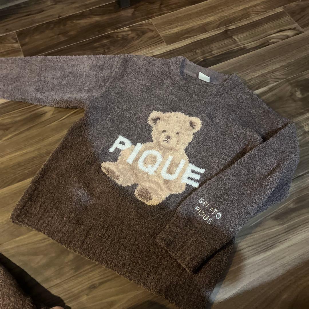 Gelato PIQUE フワフワクマプリントルームウェアセットアップ