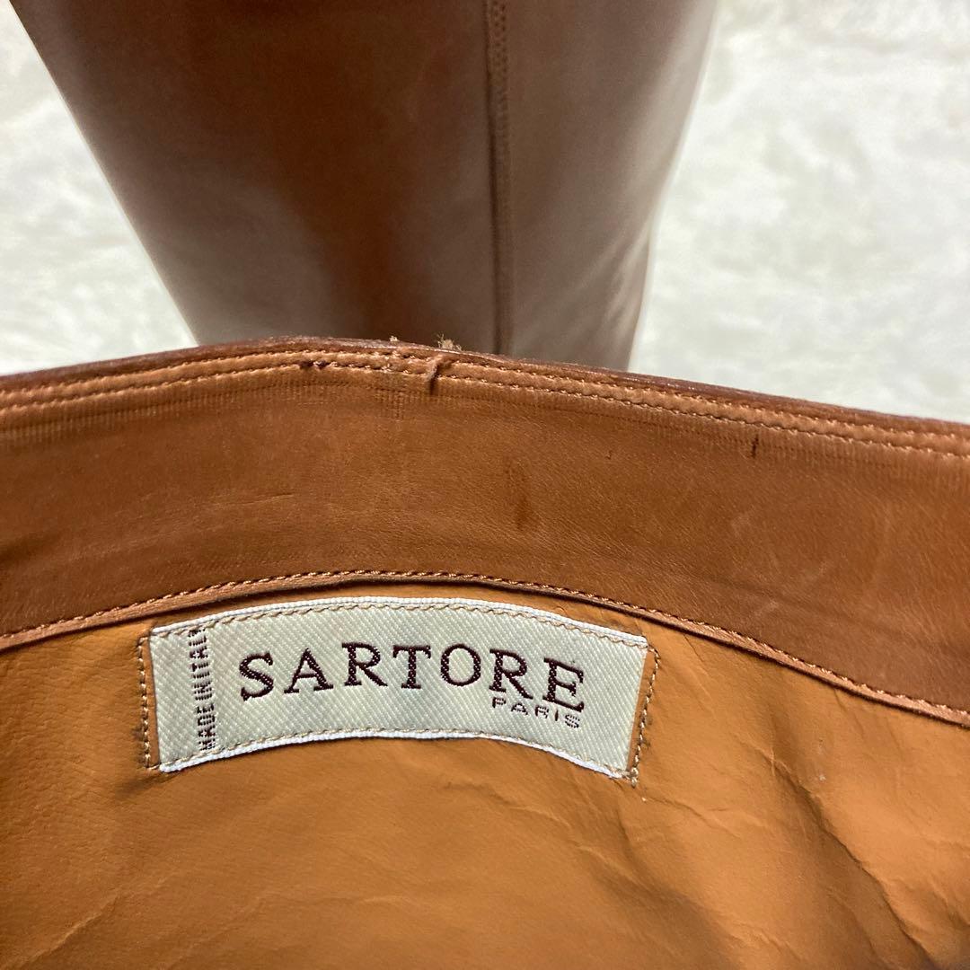 SARTORE ロングブーツ　ジョッキーブーツ　ブラウン　23㎝　ヴィンテージ