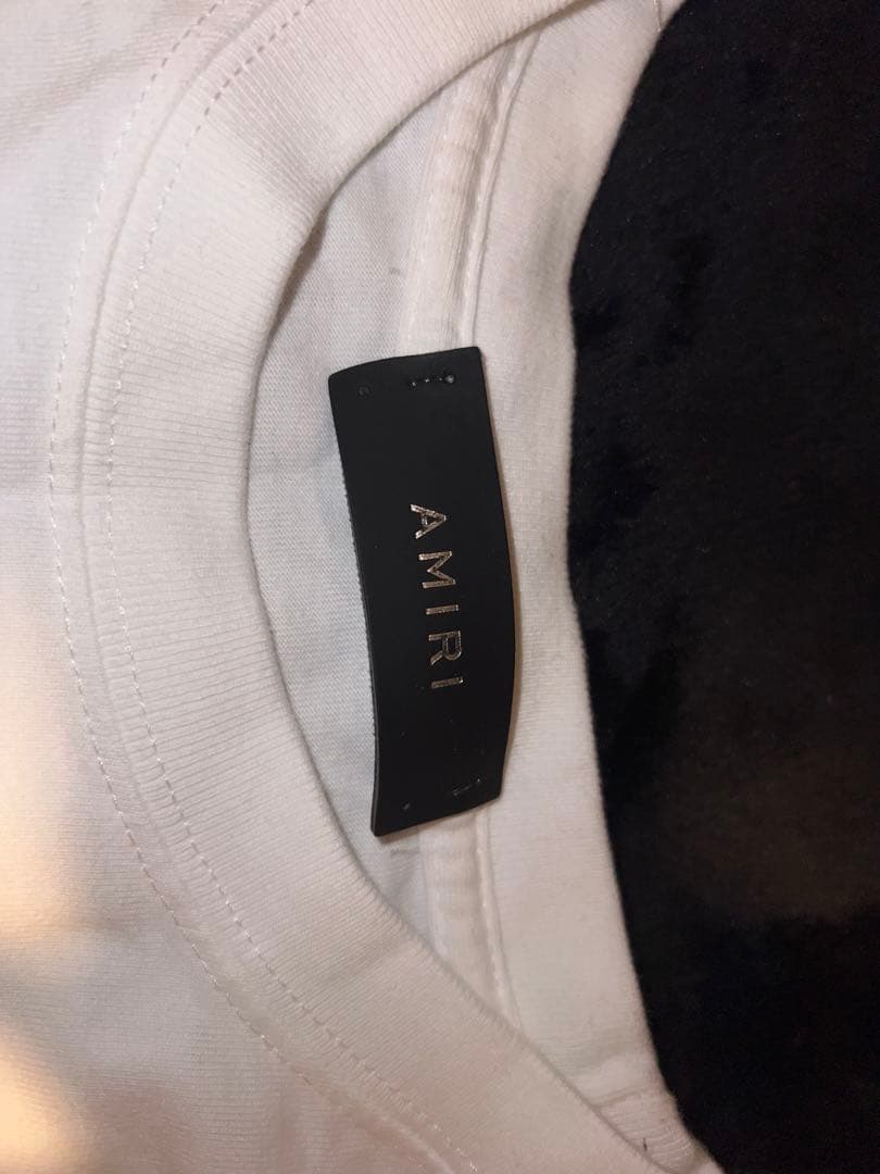 【美品】AMIRI ロンT ハートロゴ 袖ロゴ 長袖 カットソー ホワイト
