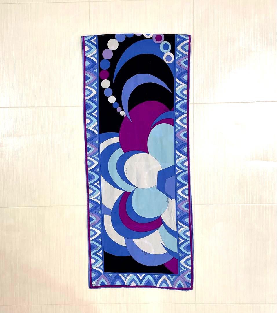 EMILIO PUCCI ロングストール プッチ柄 シルク100%