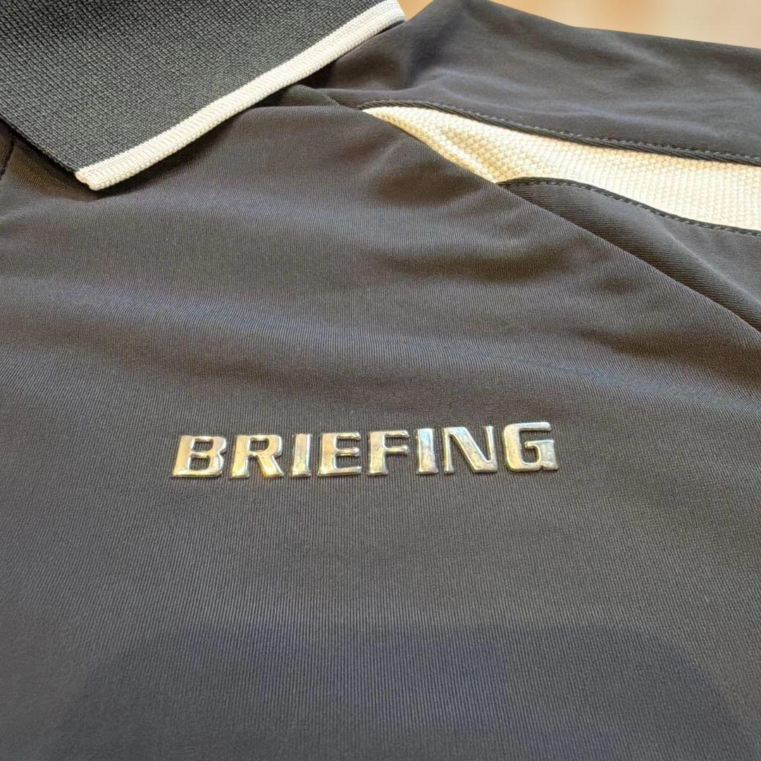 【美品】BRIEFING メンズ　ゴルフシャツ　グレー　速乾