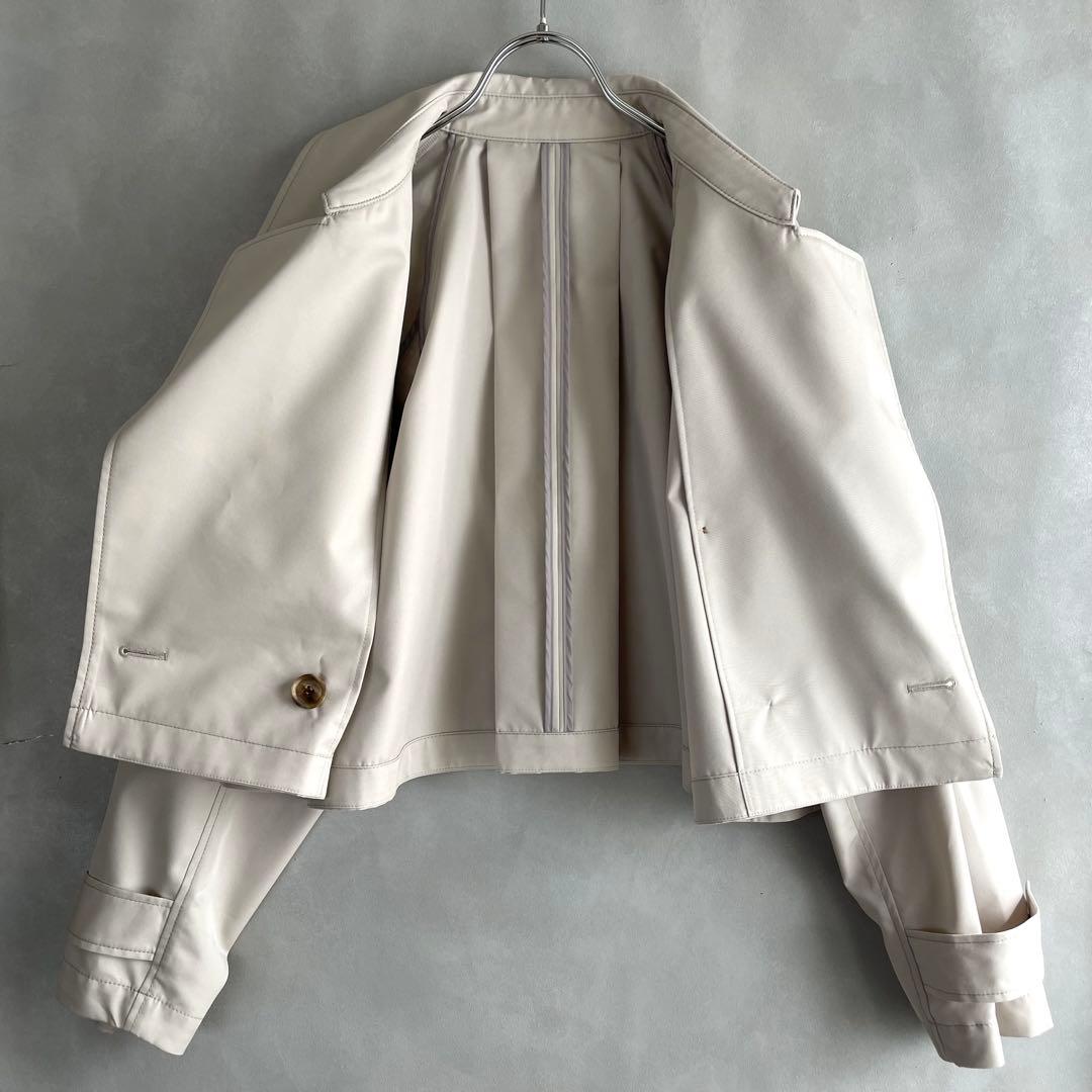 極美品✨ノーブル　25SS オーバーサイズ　ショートトレンチ　グレージュ　F