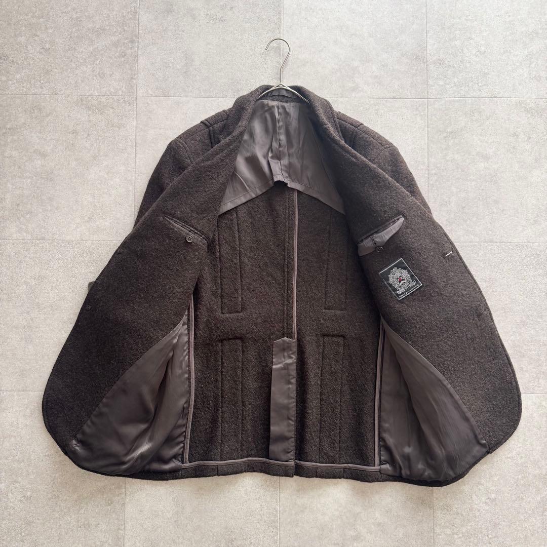 VAN Jacket　ジャケット　茶　LL　エルボーパッチ　くるみボタン　ベルト