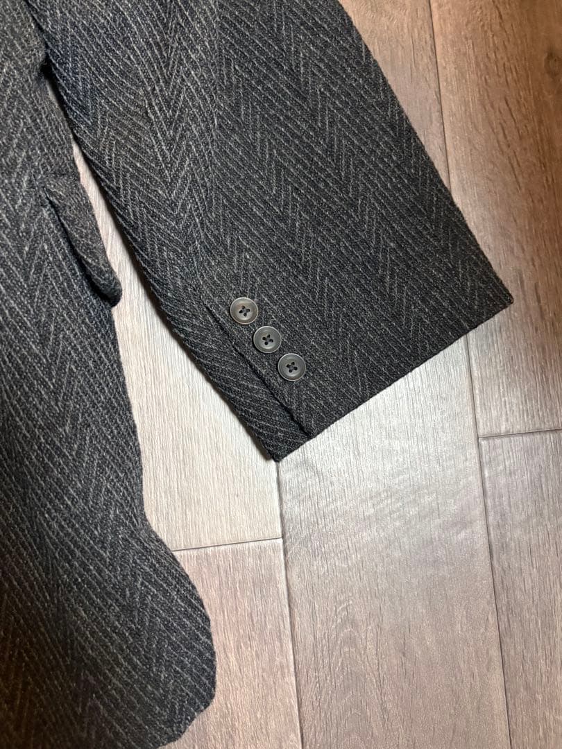 ヨウジヤマモト HOMME 20A/W LOOK23 ペイント刺繍ツイードJK