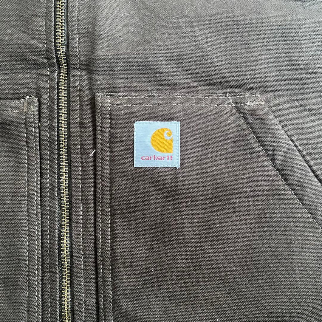 【限定割引】Carhartt US企画 ダックベスト 裏ボア ダークブラウン L