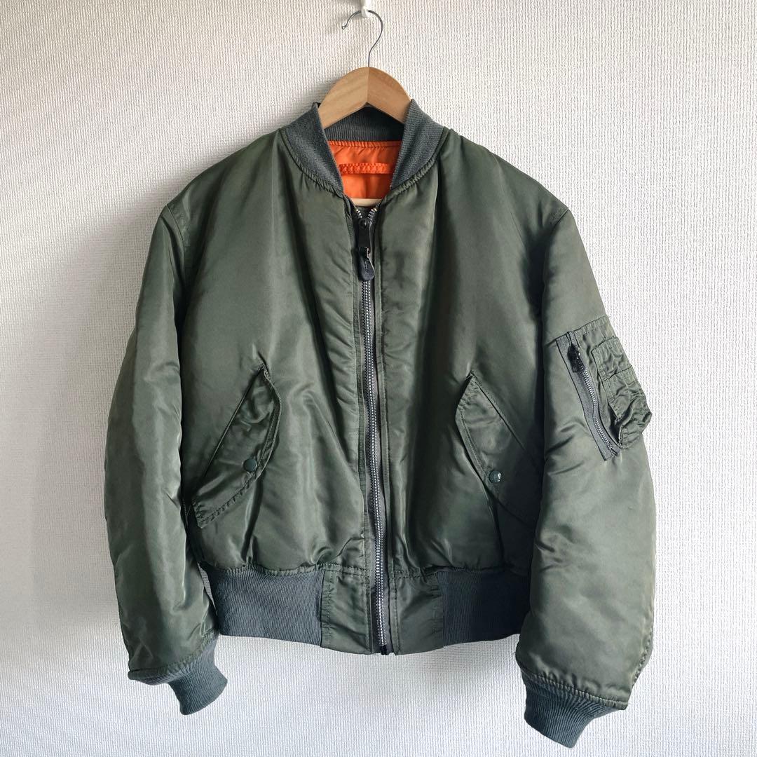 希少　made in USA 80s ALPHA MA-1 旧タグ3本タグ