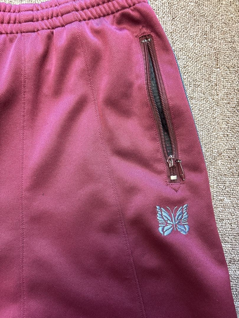 18AW needles h.d ヒザデルトラックパンツS マルーン　ターコイズ