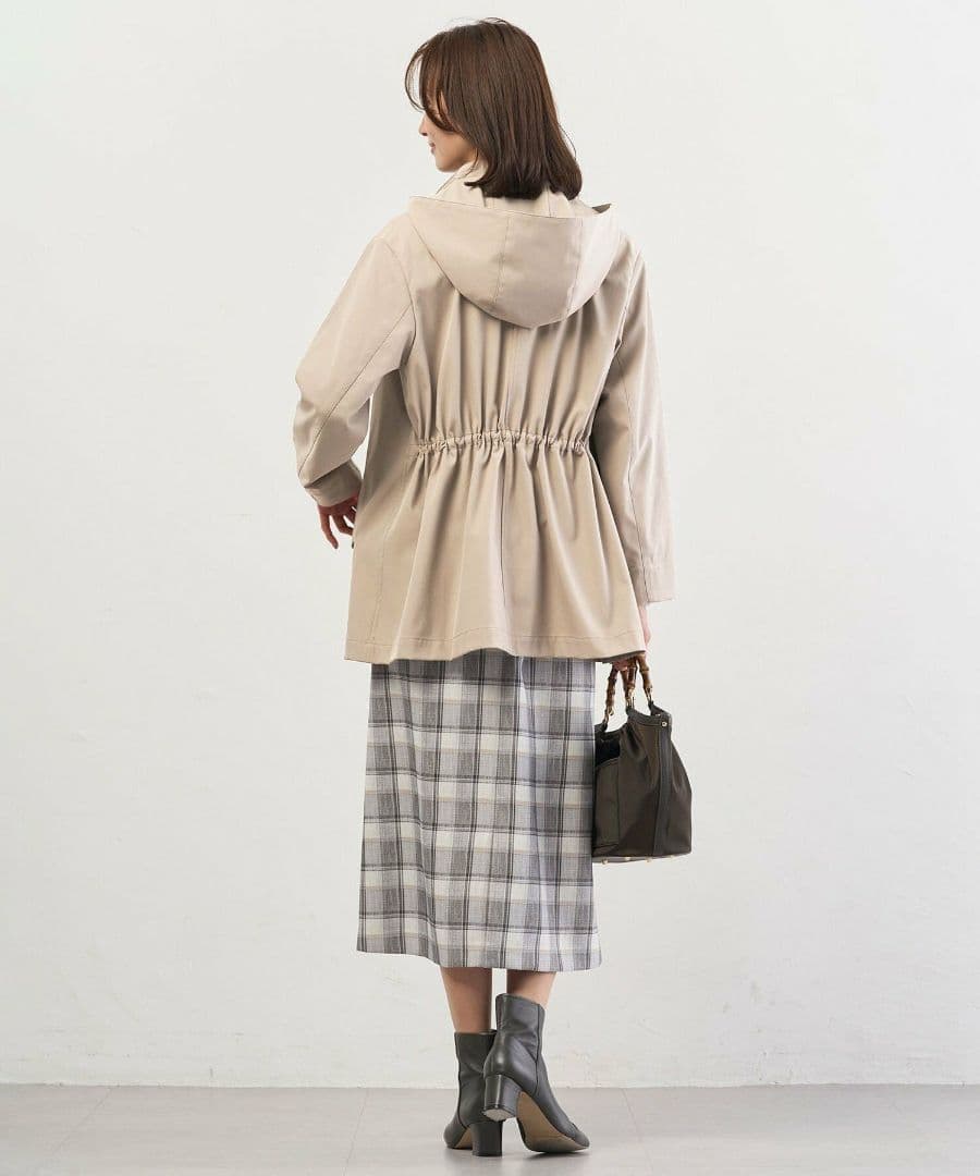 ★今季★極美品 2wayドライツイルストレッチフーデット スプリングコート