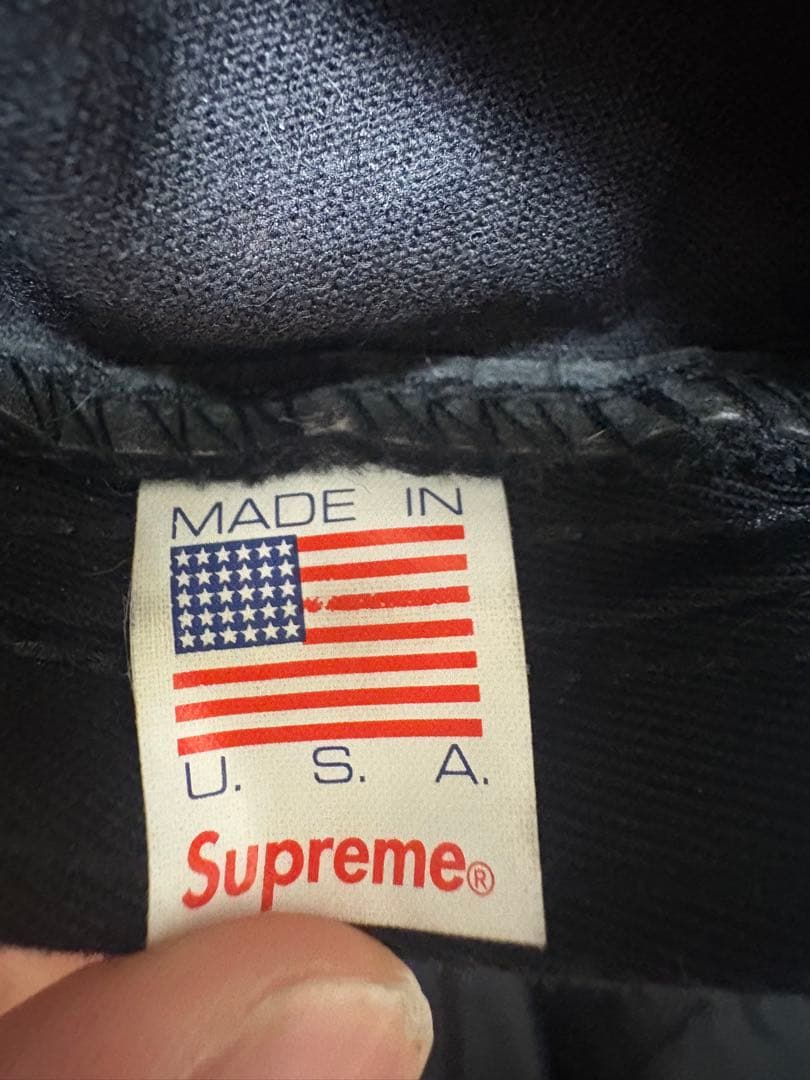 Supreme ブラック キャップ 調整可能