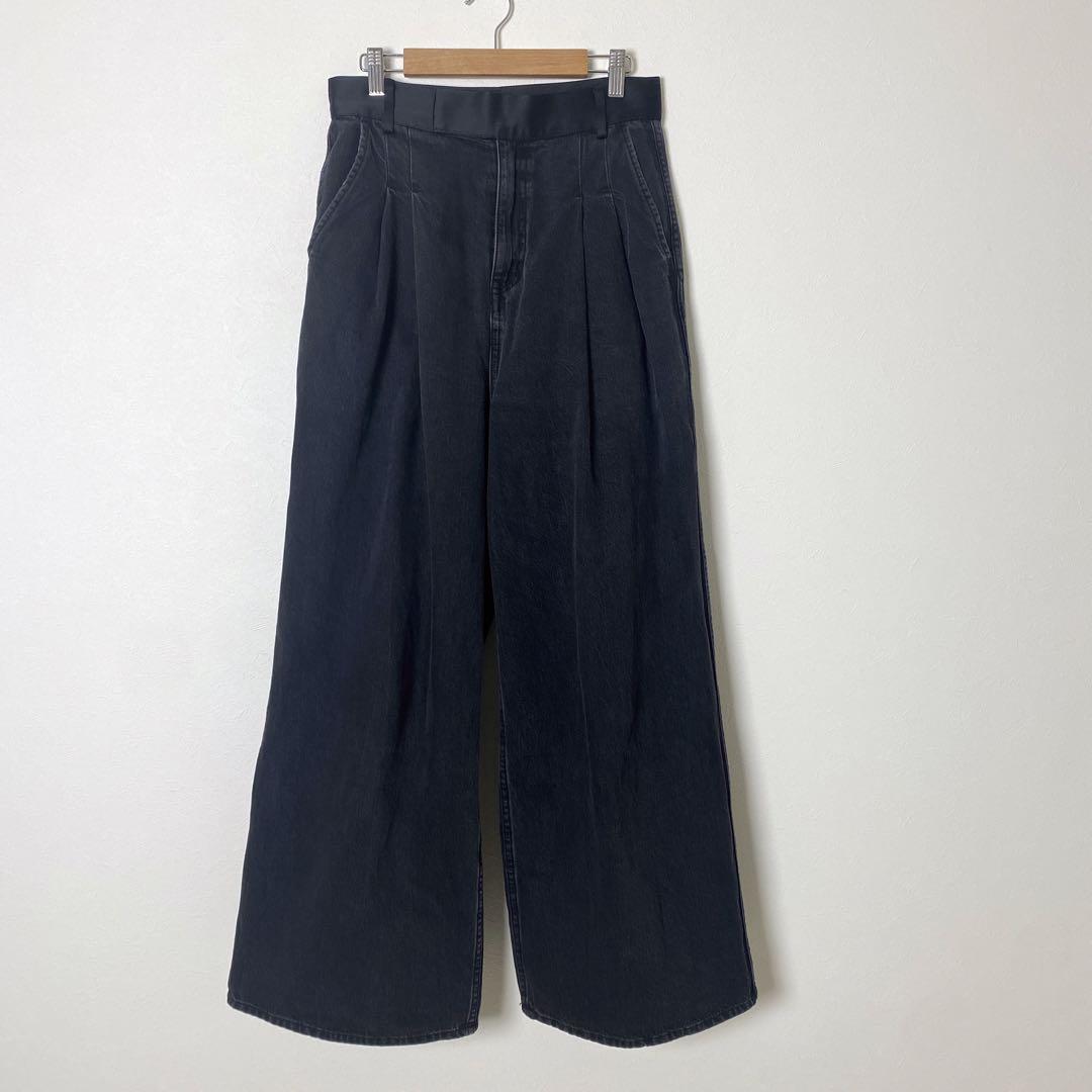 新品タグ付きEMOELLE サステナブルドレスデニムパンツ　38