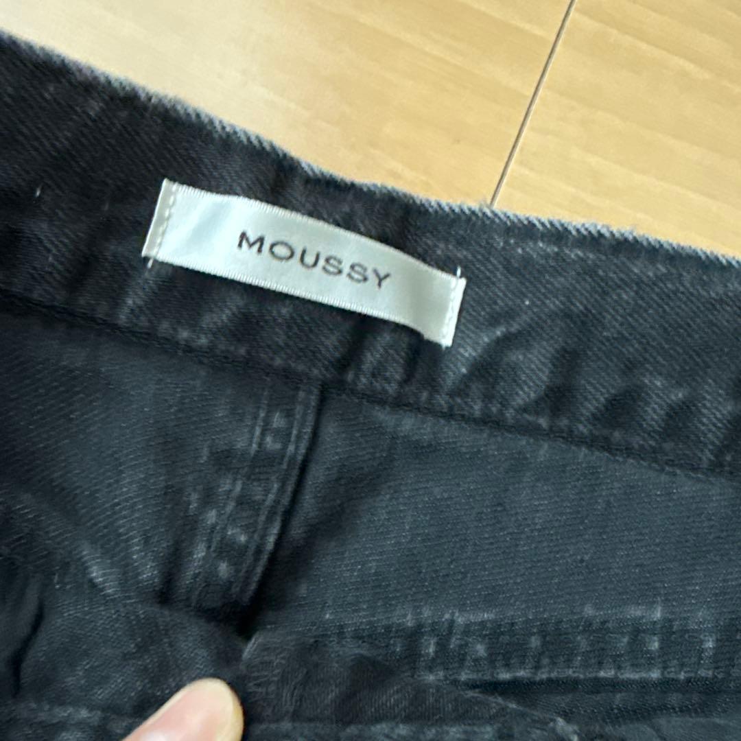 パンツ moussy HW 90S BLK STRAIGHT