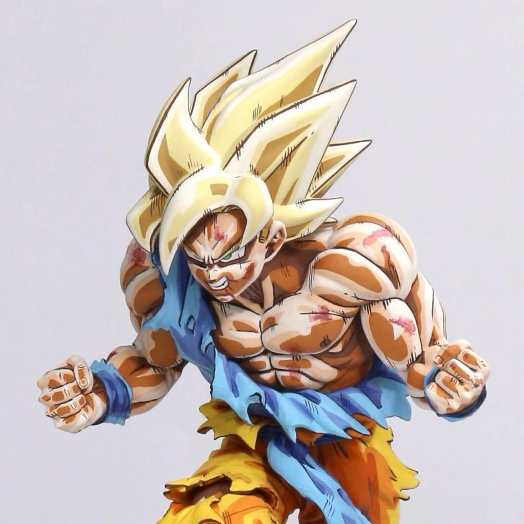 ドラゴンボールSMSP サイズ 伝説の超サイヤ人 孫悟空 リペイント 二次元彩色