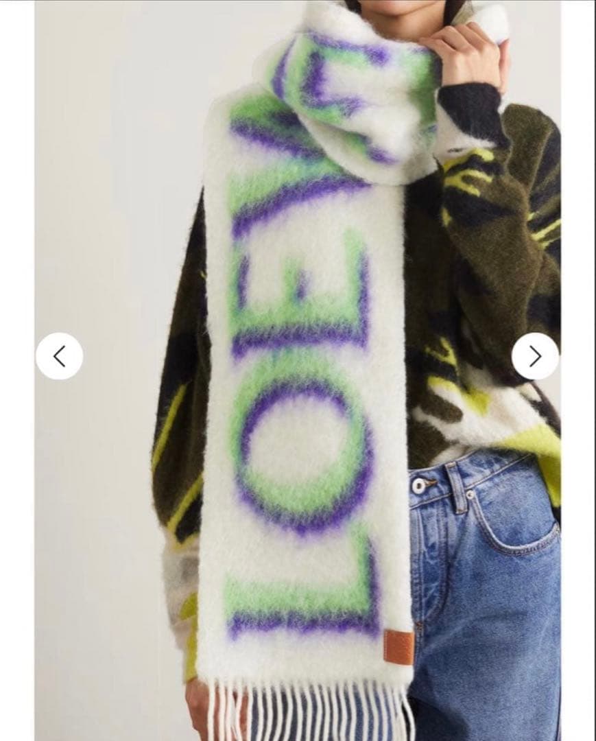 LOEWE ウールモヘア　マフラー
