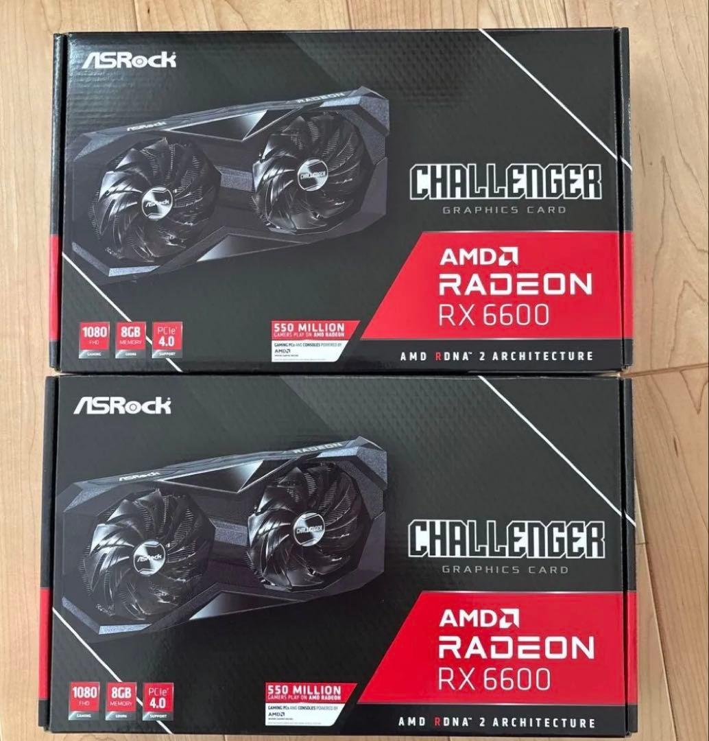 【2台セット】ASRock RadeonRX6600 Challenger8GB