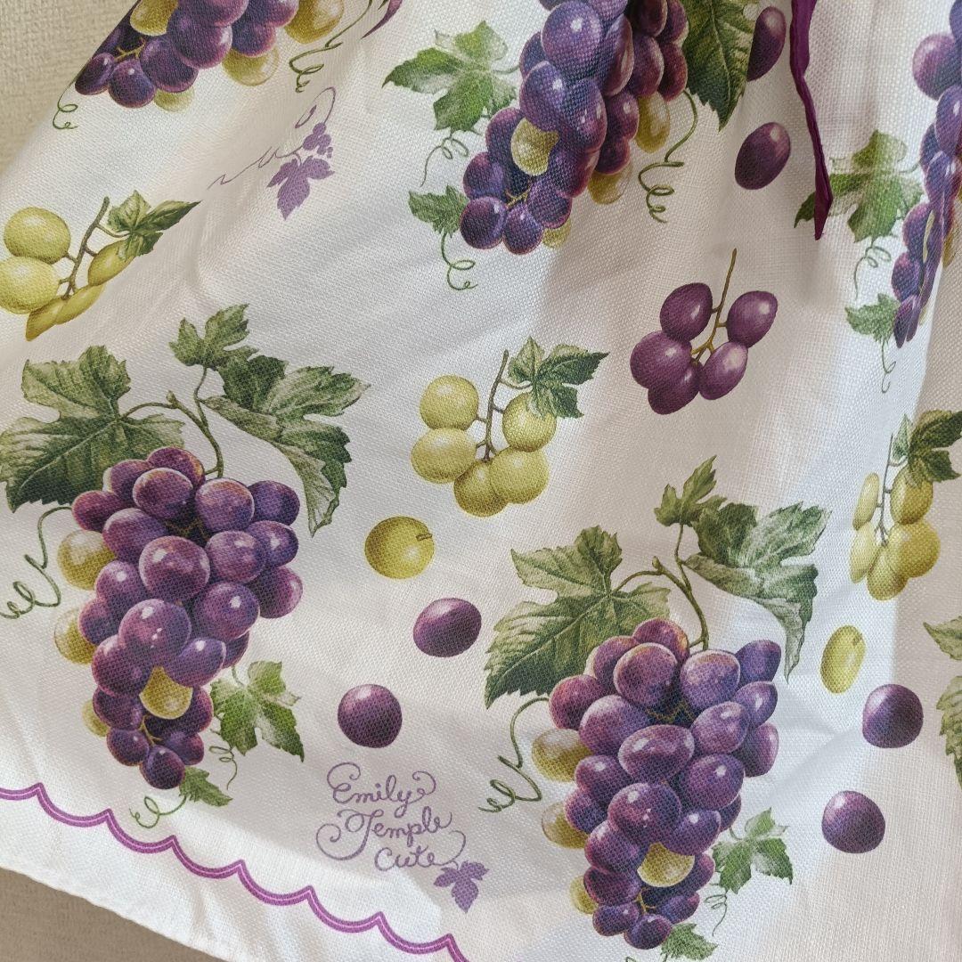 Emily temple Cute ぶどう柄シャツワンピース　grape葡萄