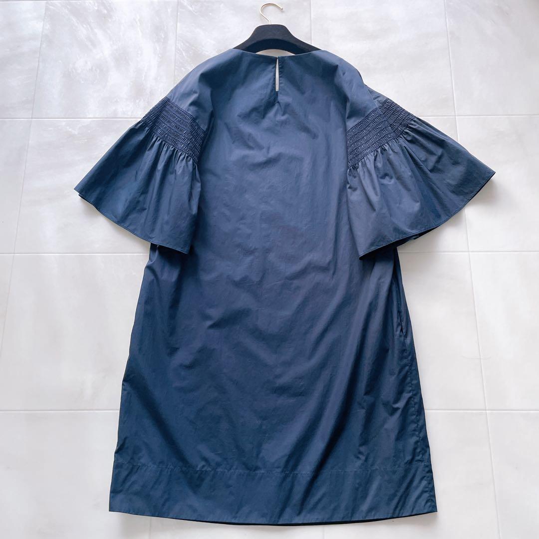 新品タグ付き✨マックスマーラ ワンピース フレアスリーブ ネイビー 42 XL