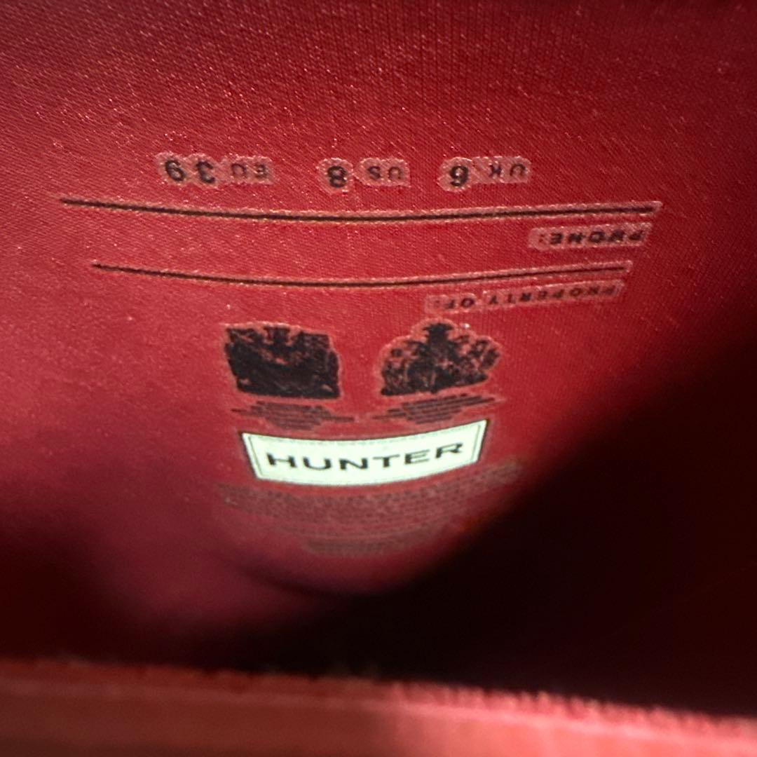 【Rさん専用】HUNTER レッド 長靴 バックル付き