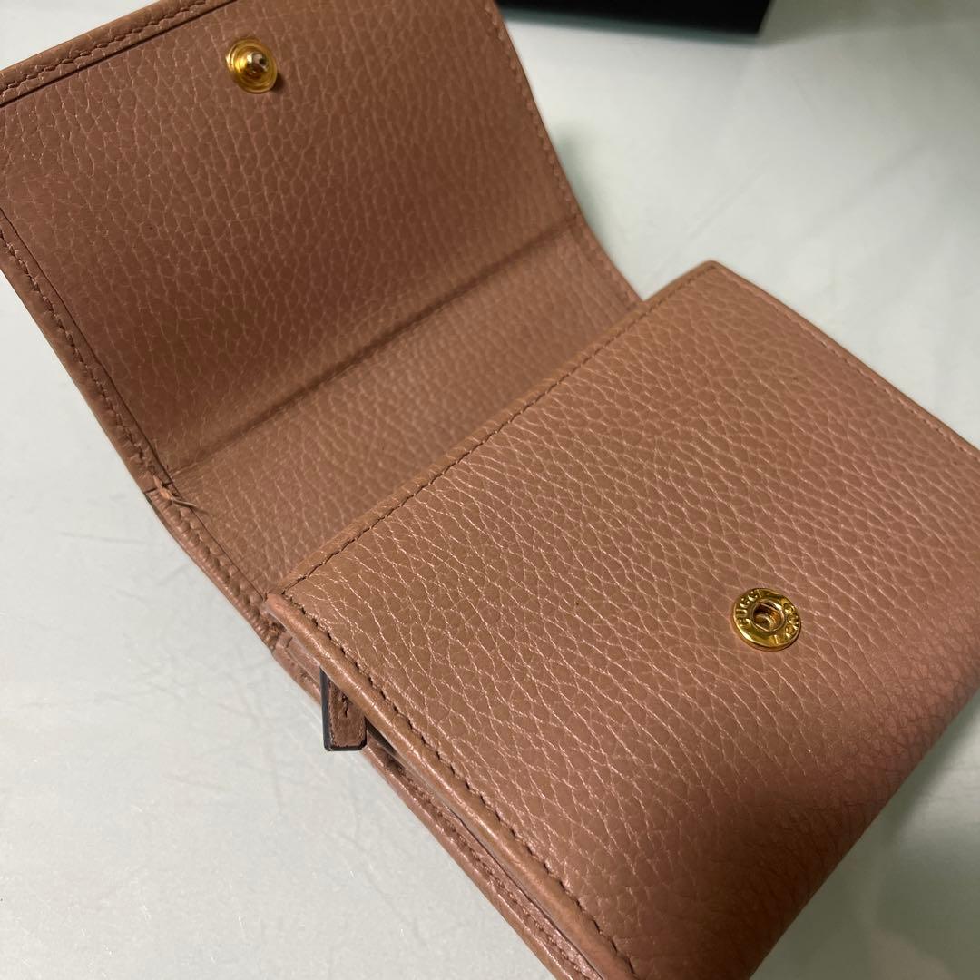 GUCCI グッチマーモントGG二つ折り財布 ベージュ