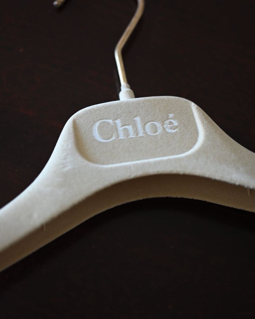 Chloéクロエ　　ノーカラージャケット　後ろリボン　フランス製　ブラック