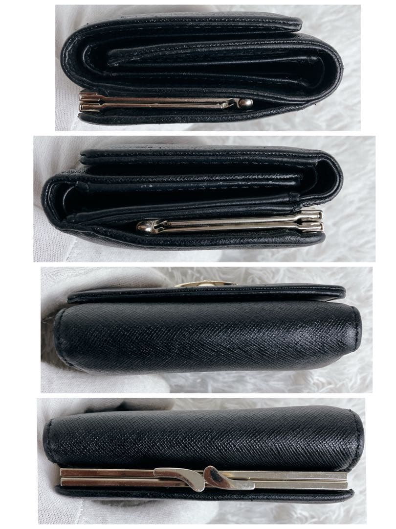 美品✨ ヴィヴィアンウエストウッド　三つ折り財布 がま口 ブラックオーブ