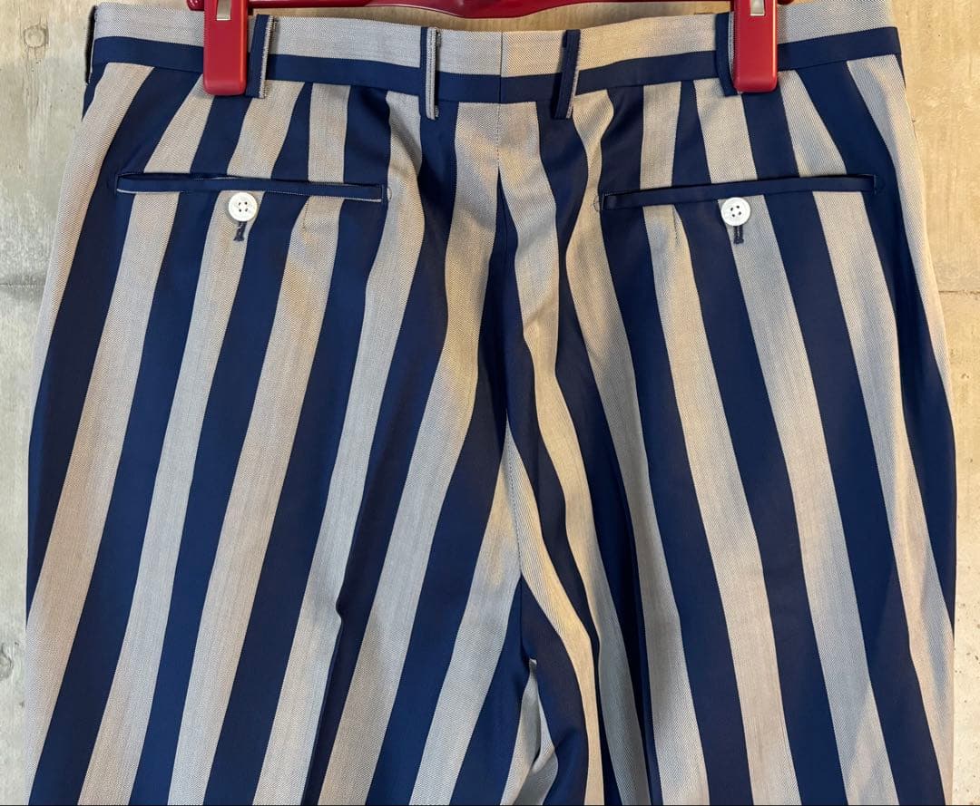 COLLEZIONI BIELLESI スーツ 上下 ストライプ ブルー グレー