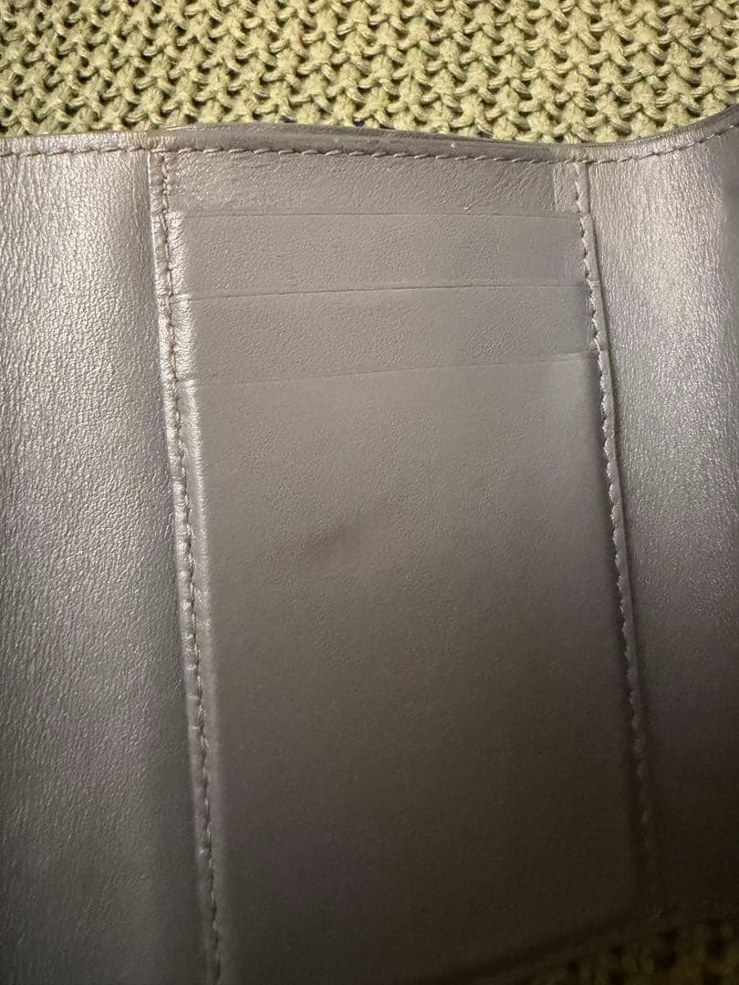 BOTTEGA VENETA ボッテガ　カセット　グレー 三つ折り財布