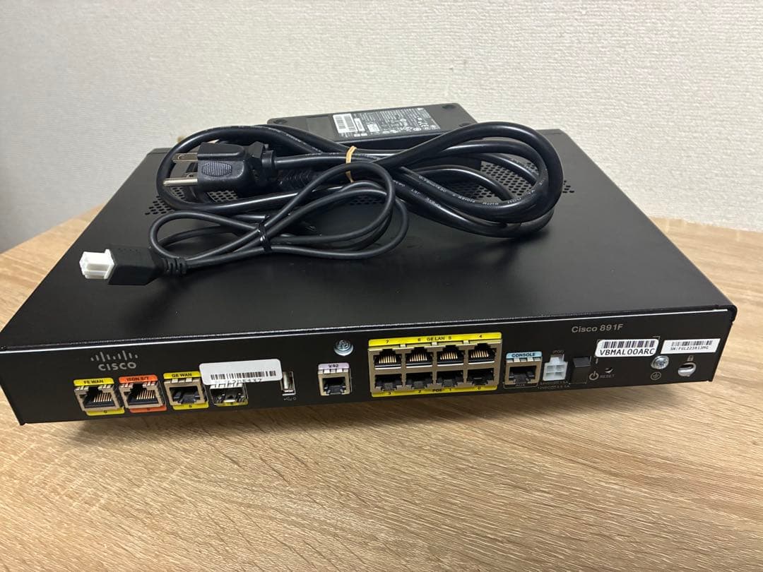 Cisco C891FJ-K9 ルーター　ACアダプター付 1週間保証